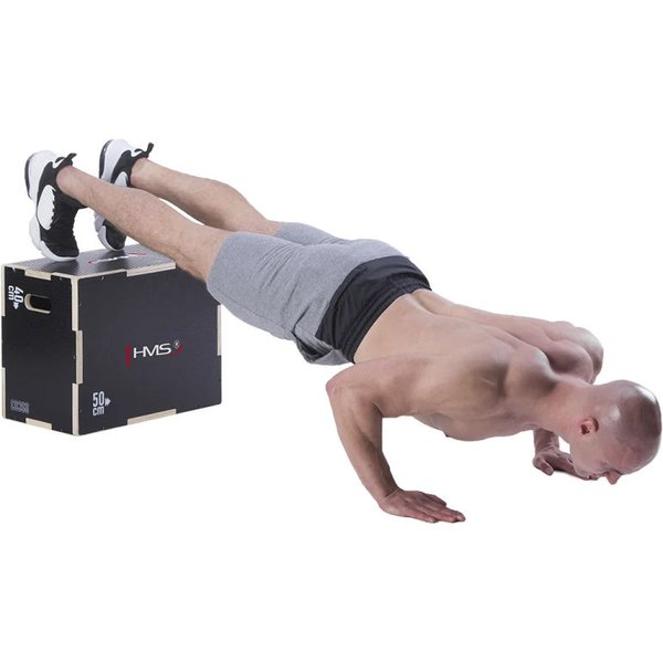Skrzynia plyometryczna drewniana, crossfit DSCO3 HMS