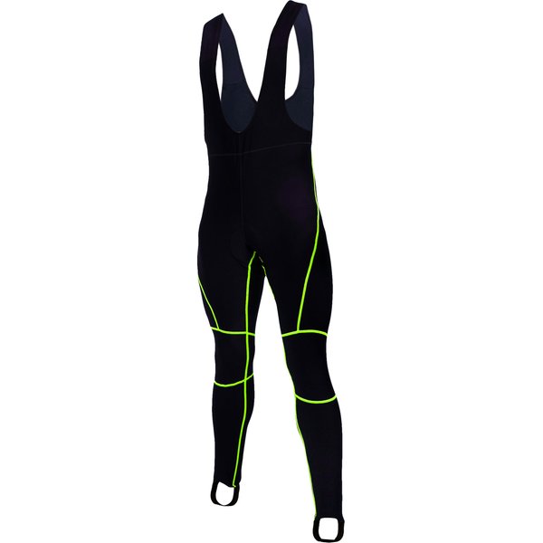 Spodnie rowerowe długie ocieplane na szelkach z wkładką Coolmax SR0043 Stanteks