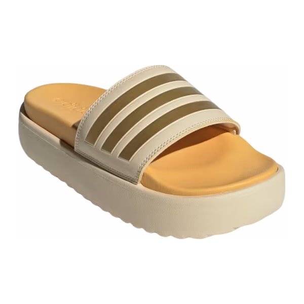 Klapki Adilette Platform Wm's Adidas - Crystal Sand / Gold Metallic / Semi Spark