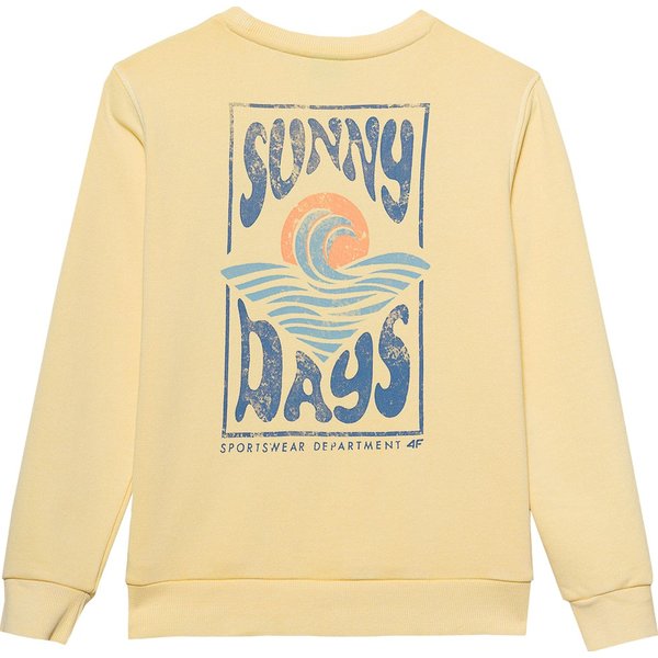 Bluza chłopięca 4FJWSS24TSWSM0936 4F - jasny żółty