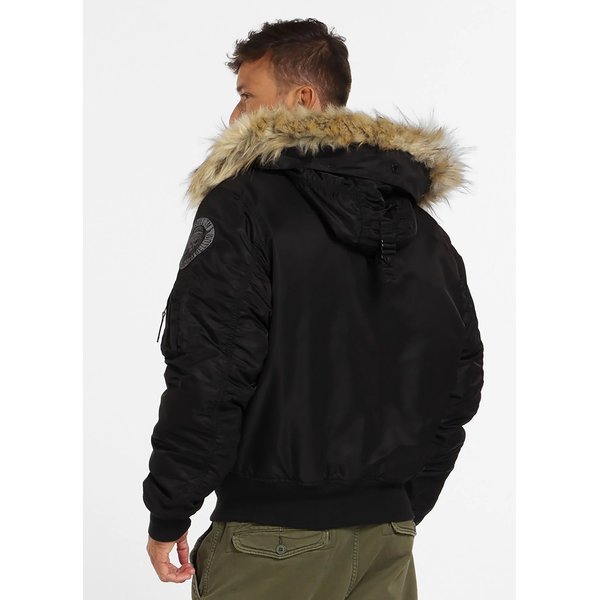 Kurtka męska Harvest Hooded Bomber Jacket Pitbull West Coast - black