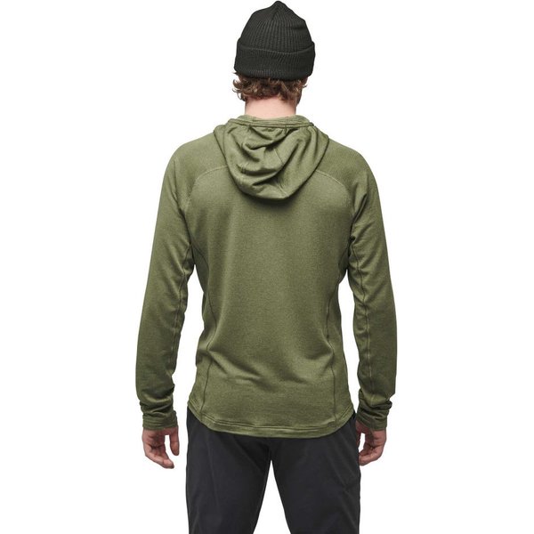 Bluza męska Coefficient LT Hybrid Hoody Black Diamond - czarna/zielona