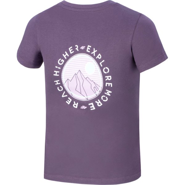Koszulka dziewczęca 4FJSS23TTSHF390 4F - fioletowa