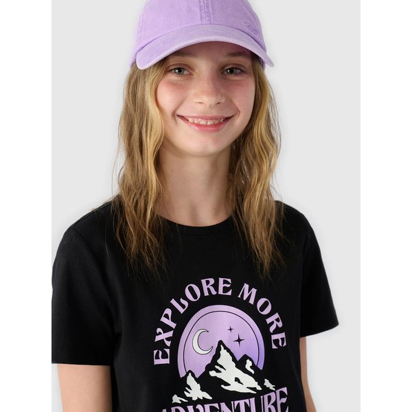 Koszulka dziewczęca TTSHF1548 4F - głęboka czerń