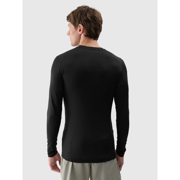 Longsleeve męski TFLOM372 4F - głęboka czerń