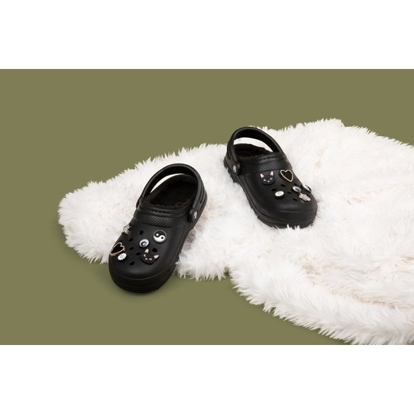 Chodaki Classic Fuzz-Lined Clog Crocs - black/black