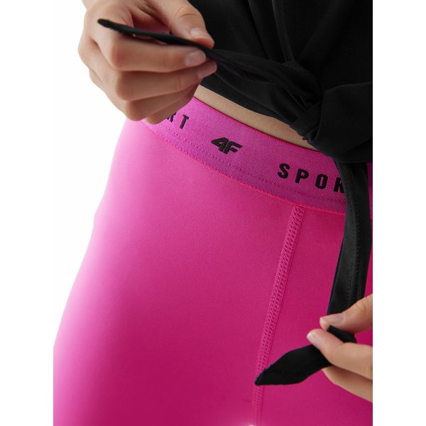 Legginsy dziewczęce 4FJAW23TFTIF142 4F - fuksja