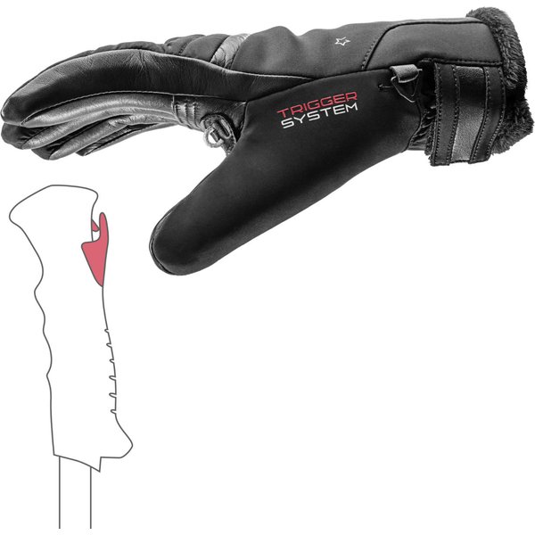 Rękawice narciarskie Snowfox 3D Women Leki - white-gold