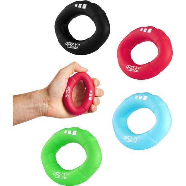 Silikonowy ściskacz, kółko do ściskania 4Fizjo - niebieski, opór średni