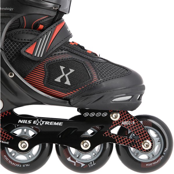 Rolki Extreme NA9080 Nils - czarno-czerwone