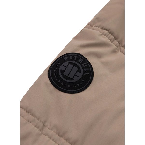 Kurtka męska Burnt Quilted Hooded Jacket Pitbull West Coast - Dark Sand