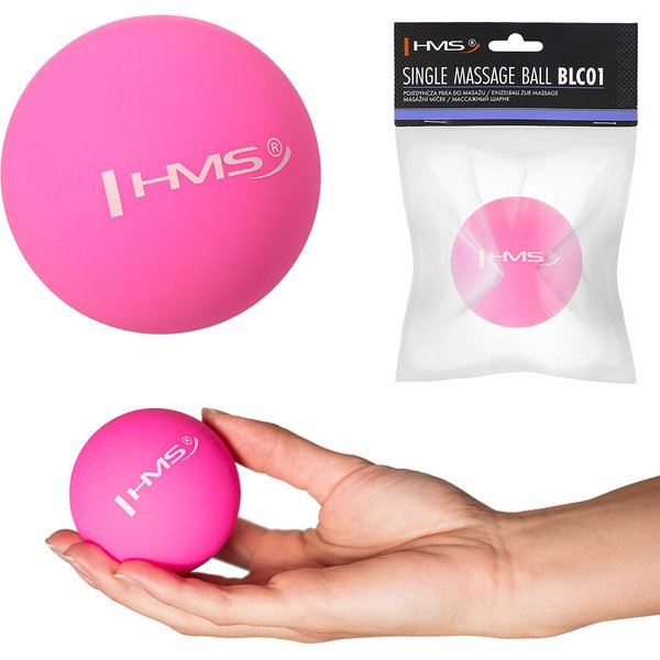 Piłka do masażu Lacrosse BLC01 HMS - różowa