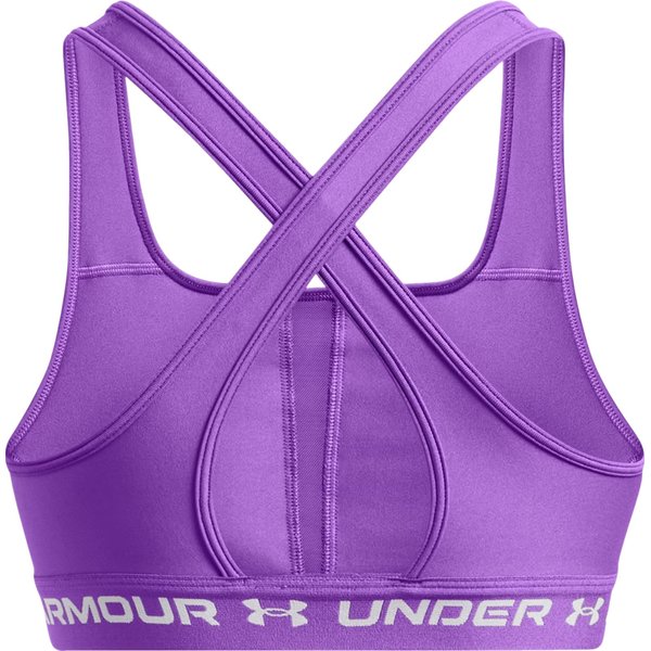 Biustonosz sportowy damski Crossback Mid Bra Under Armour - Lavish/White