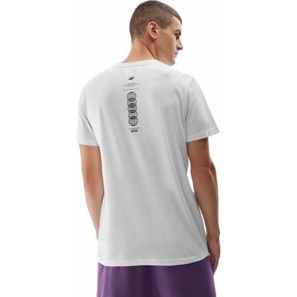 Koszulka męska 4FAW23TTSHM0889 4F - biały
