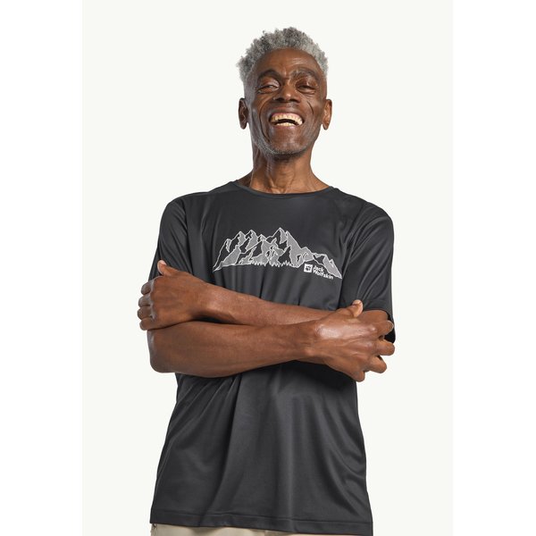 Koszulka męska Peak Graphic Jack Wolfskin - MTN phantom