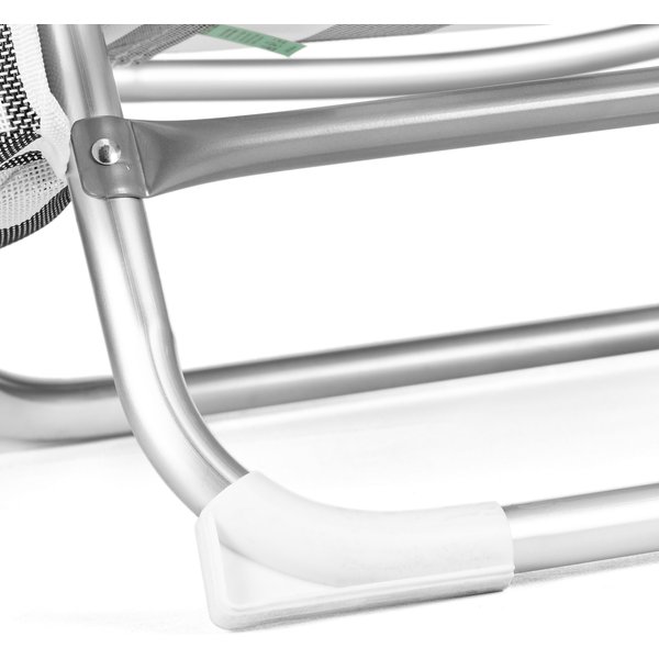 Krzesło plażowe z funkcją leżaka Sun Flex 2w1 Outtec - paski/szare