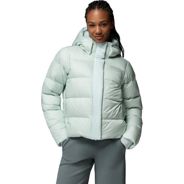 Kurtka puchowa z szelkami damska Amaze Puff Hooded Jacket Columbia - Tea Light Pearl Shine
