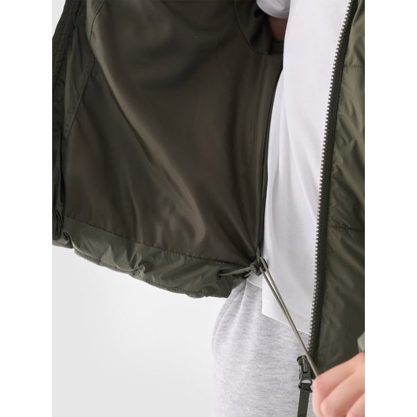 Kurtka puchowa chłopięca TDJAM463 4F - khaki