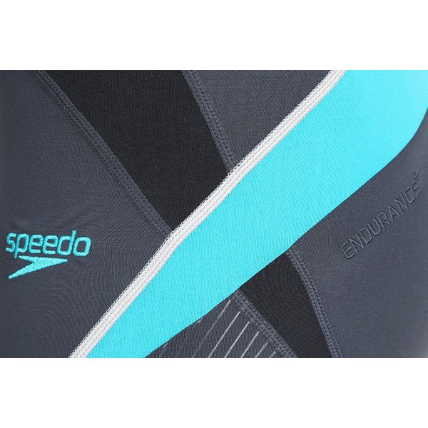 Kąpielówki męskie Fit Splice Aquashort 27cm Speedo - szaro-turkusowe