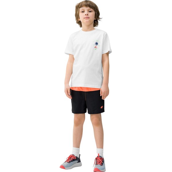 Spodenki kąpielowe chłopięce 4FJWSS24UBDSM069 4F - pomarańcz neon