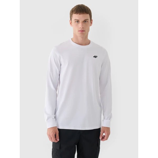 Longsleeve męski TLONM432 4F - biały