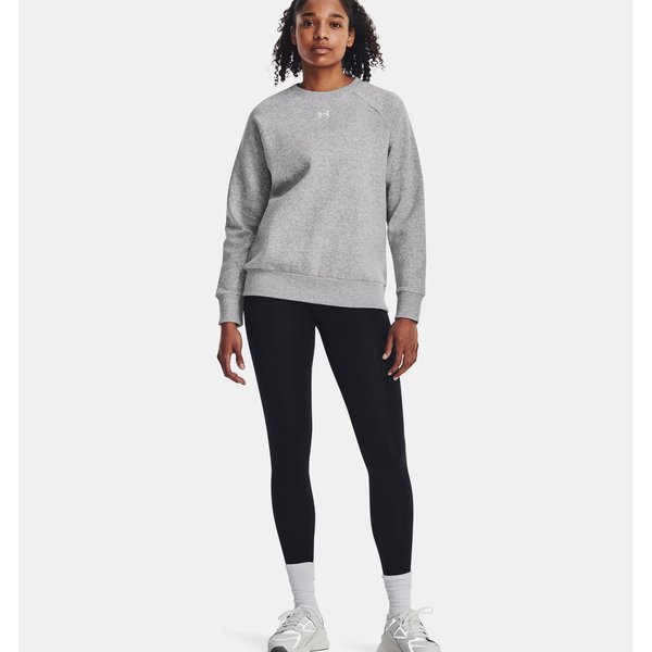 Bluza damska Rival Fleece Crew Under Armour - Mod Gray Light Heather/White