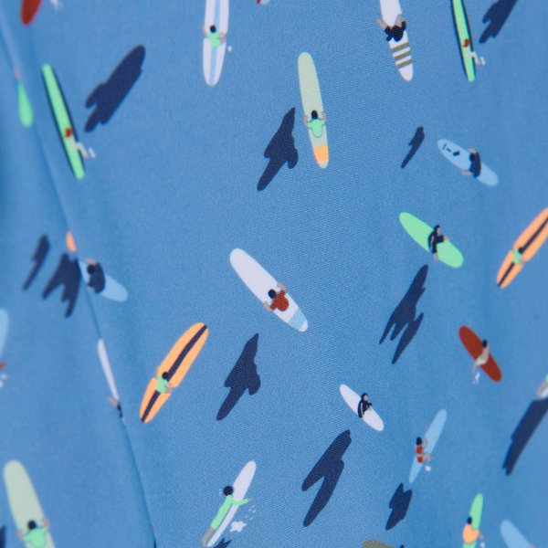 Kombinezon kąpielowy juniorski Baby Suit S/S AOP Color Kids - błękitny