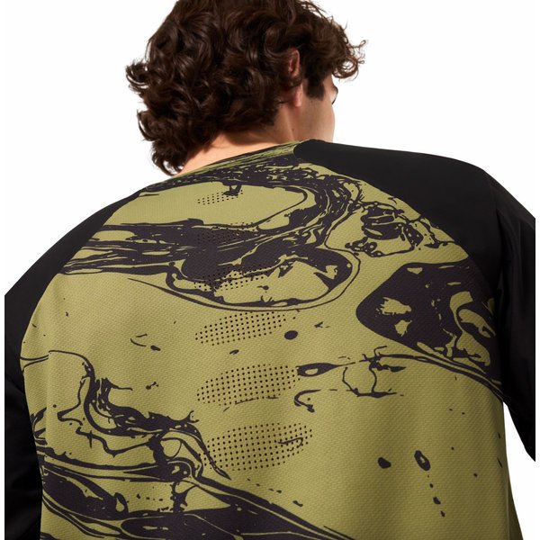 Longsleeve rowerowy męski Seeker Airline LS Oakley - Duality Swirl Green/Black