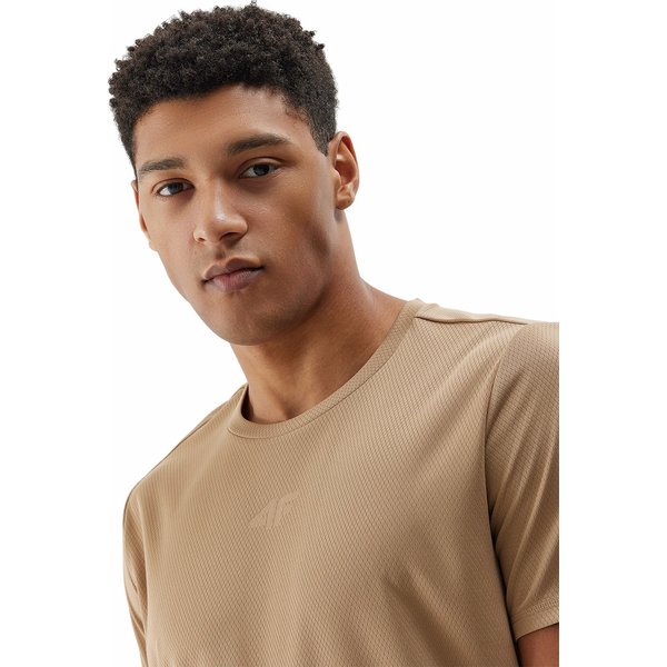 Koszulka męska 4FWSS24TFTSM702 4F - beż