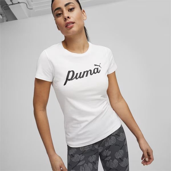 Koszulka damska Ess+ Script Tee Puma - czarna