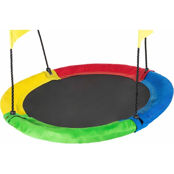 Huśtawka ogrodowa, bocianie gniazdo z flagami XXL Outtec - multikolor