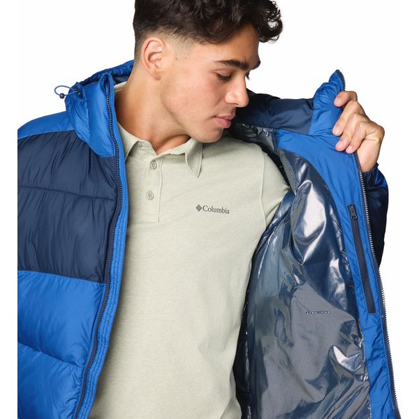 Kurtka puchowa męska Pike Lake II Hooded Columbia - Mountain Blue