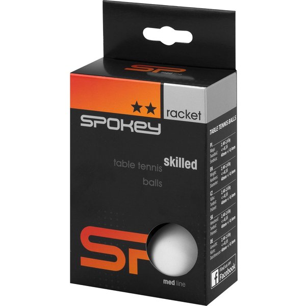 Piłeczki do tenisa stołowego Skilled 6szt. Spokey - białe