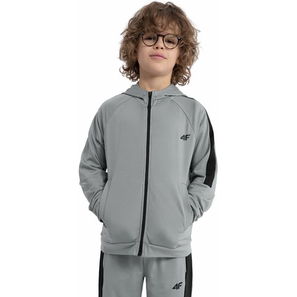 Bluza chłopięca 4FJAW23TFSWM205 4F - szara