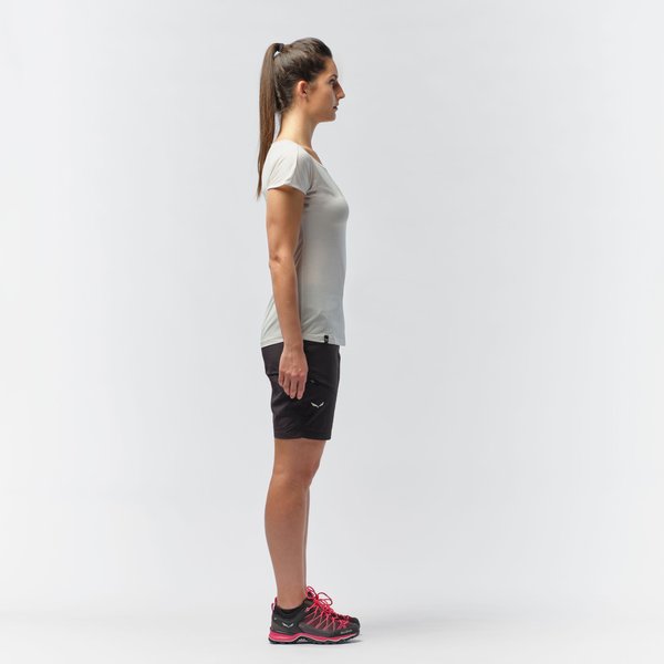 Koszulka damska Puez Melange Dry S/S Tee Salewa - dark olive