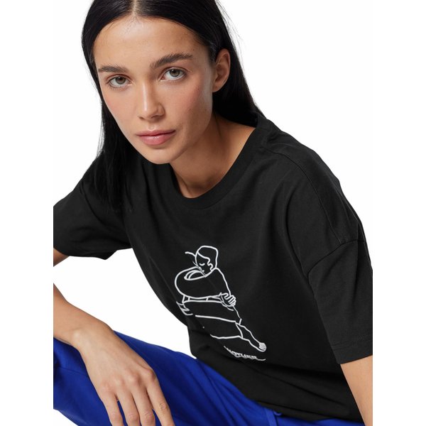 Koszulka damska OTHAW23TTSHF0844 Outhorn - głęboka czerń