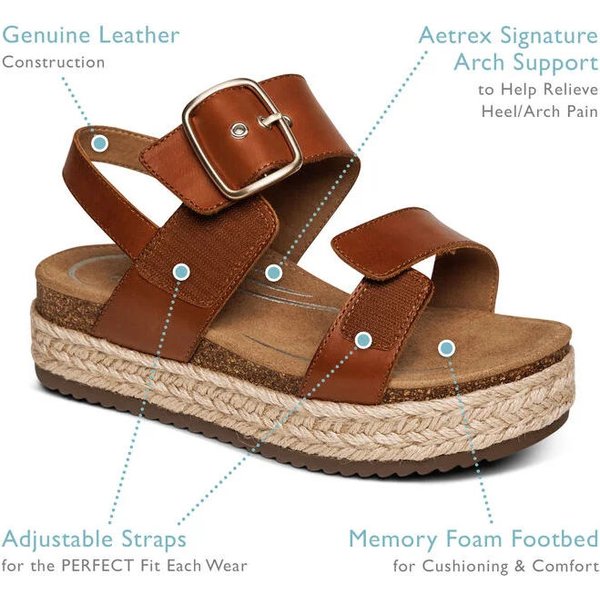 Sandały Vania Wm's Aetrex - Brązowy