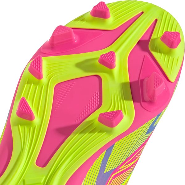 Buty piłkarskie, korki F50 Club FG/MG Jr Adidas - Lucid Pink/Lucid Lemon/Blue Fusion
