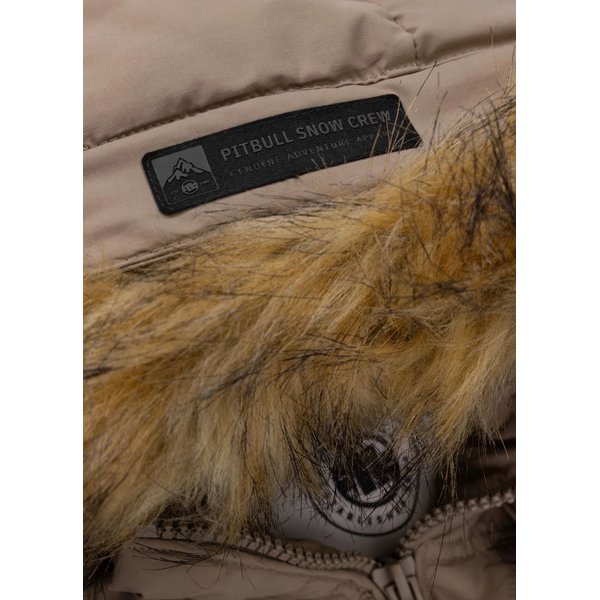 Kurtka męska Burnt Quilted Hooded Jacket Pitbull West Coast - Dark Sand