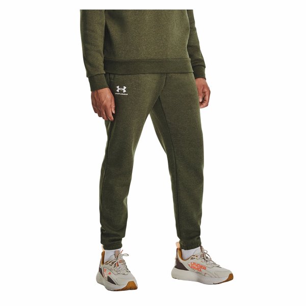 Spodnie dresowe męskie Essential Fleece Jogger Under Armour - zielone