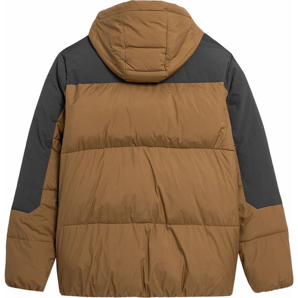 Kurtka puchowa męska 4FAW23TDJAM244 4F - jasny brąz