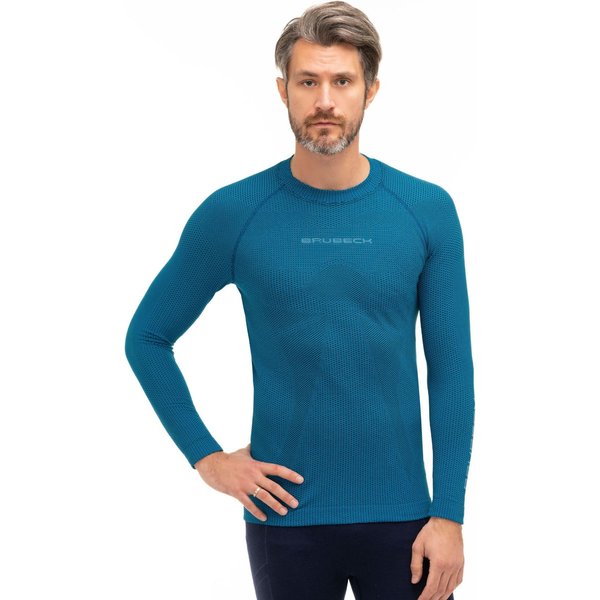 Longsleeve termoaktywny męski 3D Pro Brubeck - niebieski