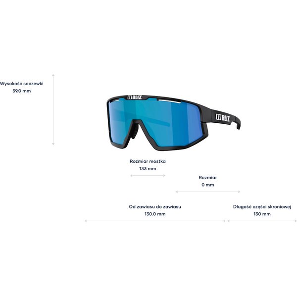 Okulary przeciwsłoneczne Fusion Bliz - Matt black