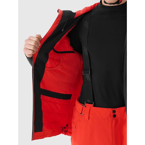 Kurtka narciarska męska TTJAM579 4F - czerwony