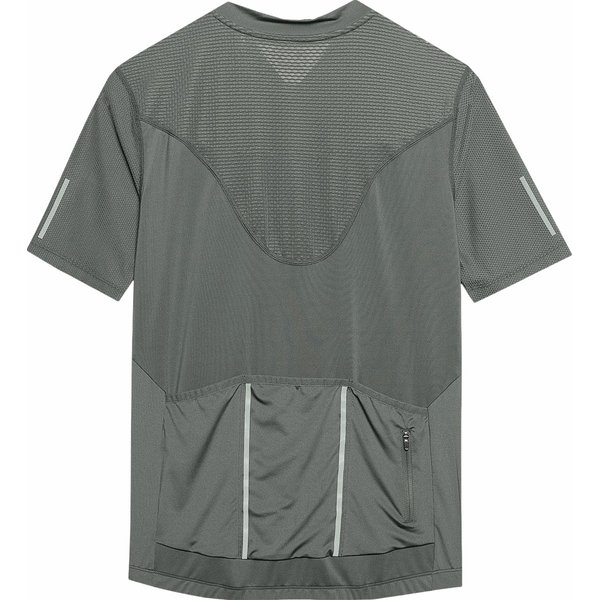 Koszulka rowerowa męska 4FSS24TFTSM486 4F - ciemna zieleń