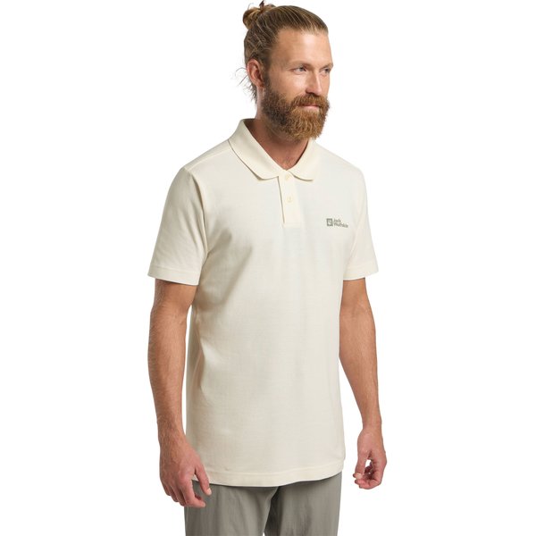 Koszulka męska polo Essential Jack Wolfskin - cotton white