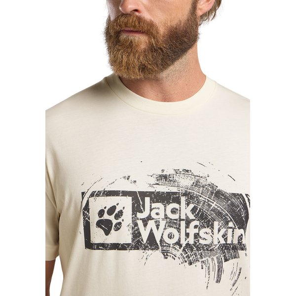 Koszulka męska Brand T Jack Wolfskin - cotton white