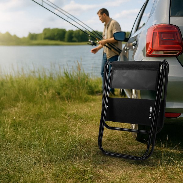 Krzesło turystyczne, wędkarskie Easy Catch Outtec - Czarny