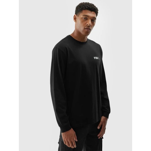 Longsleeve męski TLONM315 4F - głęboka czerń