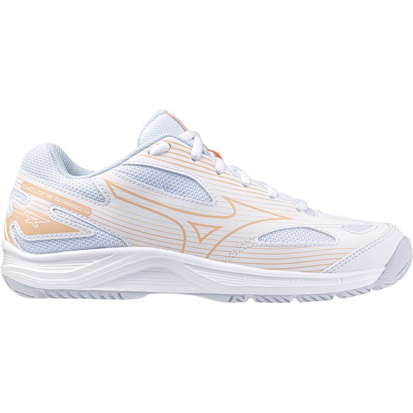 Buty halowe Cyclone Speed 4 Mizuno - White/Peach Parfait/Halogen Blue